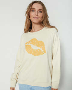 Gift: Stella + Gemma | Sweater | Sand w/ Mustard Lips