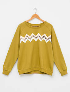 Gift: Stella + Gemma | Sweater | Grass Chevron Stripe