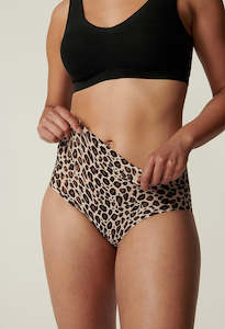 High Waist Brief - Leopard Nude