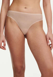 Soft Stretch Lace Tanga - Golden Beige