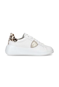 Clothing: Tres Temple Low - Veau Animalier Blanc