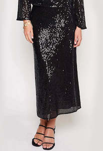 Clothing: Ardith Skirt - Black Sequin