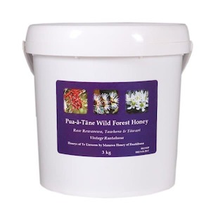 Honey manufacturing - blended: Raw Pua-ā-Tāne Wild Forest Honey – 3kg