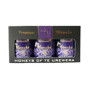 Honey manufacturing - blended: Mānuka MG100+ Gift Pack of 3x110g