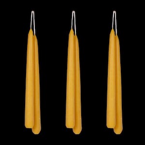 Honey manufacturing - blended: Beeswax Hand-Dipped Candles 3x200mm – Pair