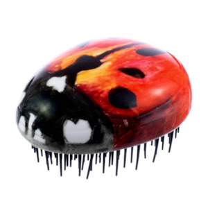 KENT Pebble Detangling Ladybug Brush