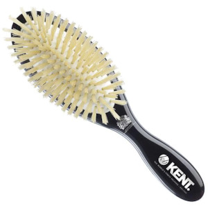 KENT CSGM Classic Shine Medium Soft White Pure Bristle Hairbrush