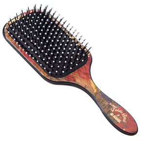 Kent LPB1 Floral hair Brush- Large Cushioned Paddle, Nylon Quills