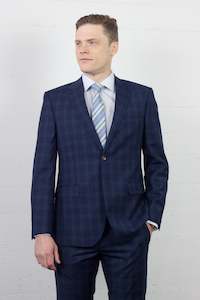 Menswear: JB Suit Navy and Sage Check