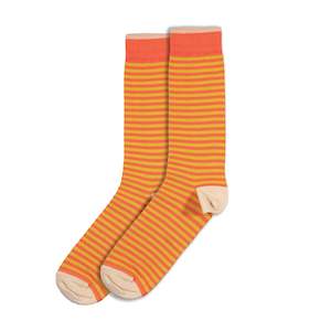 This Stripe Coral Cotton Socks