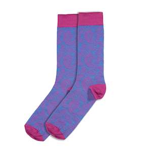 Menswear: Pink & Blue Paisley Cotton Socks