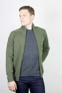 Menswear: Silverdale Merino Zip Jumper Olive