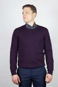 Menswear: Fine Crew Neck Raisin