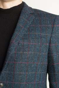 Flame Check Wool Tweed Blazer