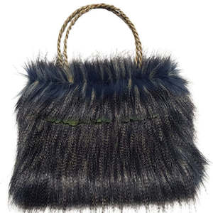 Kete Fur Bag - Blue