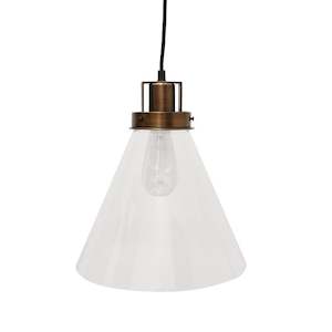 Soft furnishing: Apartmento Glass & Brass Finish Hanging Light