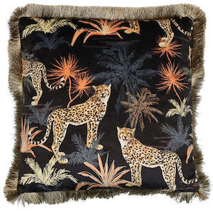 Black Velvet Animal Cushion