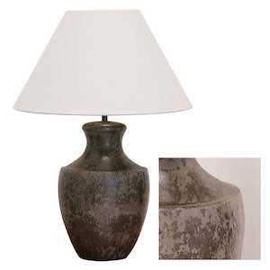 Bombay Urn Lamp Base in aged Pewter Finish