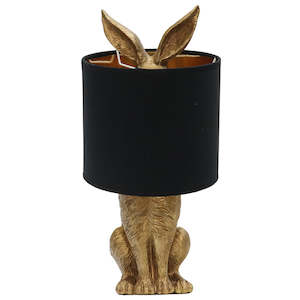 Bunny Lamp Gold/Black