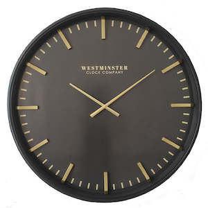 Westminster Clock Blk & Gold