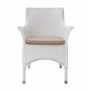 Cannes Wicker Chair - in White