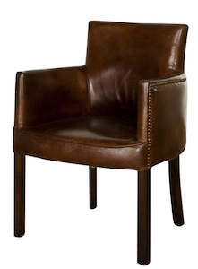 Ithica Carver Chair in Cigar Brown or Black