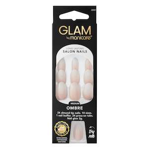 Glam by Manicare Press On Nails Medium Almond Fashion Kit