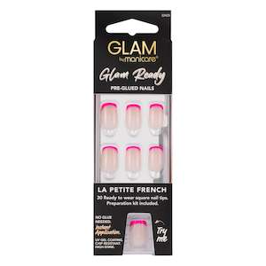 Glam by Manicare Glam Ready Pre-Glued Nails 3pcs - La Petite French