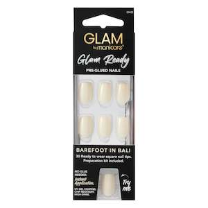 Glam by Manicare Glam Ready Pre-Glued Nails 3pcs - Barefoot in Bali