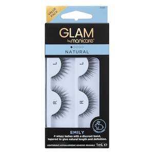 Glam by Manicare Emily Mink Effect Lashes 2 Pack