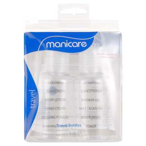 Home Travel: Manicare Travel Bottles, With Id Labels, 2 Pack