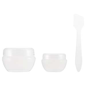 Home Travel: Manicare Cosmetic Jars, With Spatula, 2 Pack