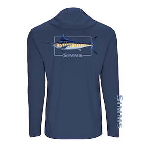 Simms UPF50 Solar Tech Graphic Hoody | Blue Marlin