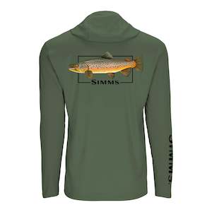 Simms UPF50 Solar Tech Graphic Hoody | Brown Trout