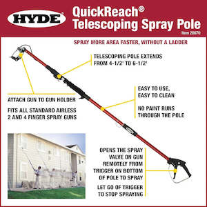 Hyde Quickreach Spray Pole 4.5ft-6.5ft