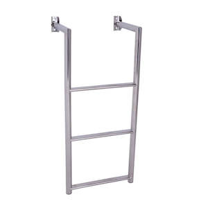 Stainless Steel 90 degree angled platform ladder