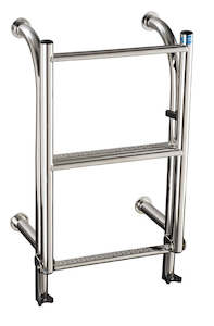 Stainless Steel 290mm wide 4 tread step thru bolt on ladder