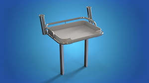 Marine equipment: Stainless Steel Small board 2 x rod holders, 2 x large folding legs