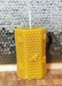 Hexagon beeswax candle