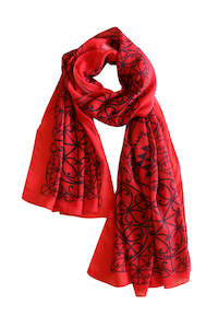 Scarf- Putiputi Red