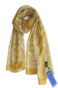 Scarf- Putiputi Gold & White