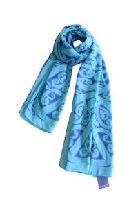 Products: Scarf- Kowhaiwhai Teal