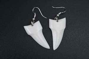 Bone Earrings: Shark Tooth Earrings