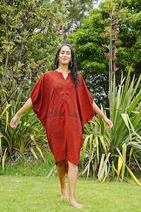 Long Kaftan Transcending Burnt Orange Dress