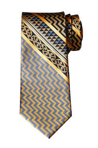 Poutama Neck Tie- Gold