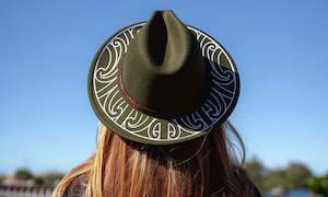 Olive Maori Fedora Hat