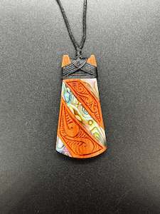 Wood/ Paua Necklace