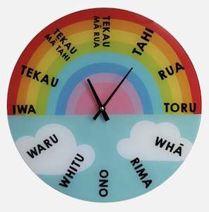 Te Reo Rainbow Clock