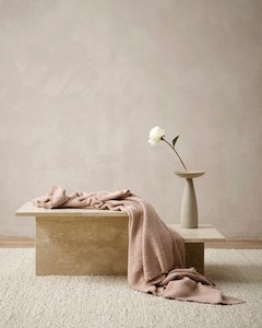 Textured Throw – Blush