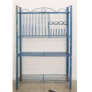 Interior design or decorating: Original Iron Shelf – Blue